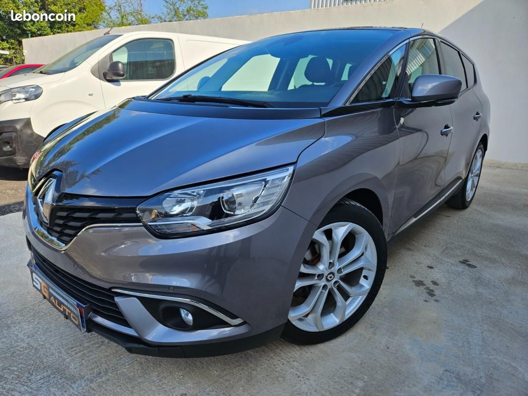 Renault Scénic IV 7 places gris vue avant – véhicule familial d’occasion à vendre à Nîmes